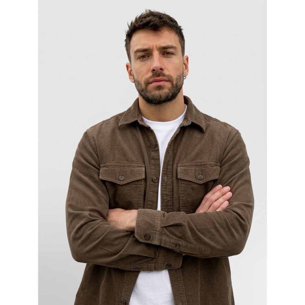 Banana Republic Jacket brown button-down"shacket")size Small )9-b66)